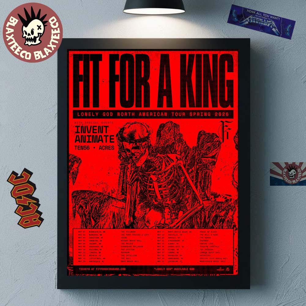 Fit For A King Lonely God North America Tour Spring 2026 Schedule Dates Home Decor Poster Canvas - T-Shirt, Sweatshirt, Hoodie
