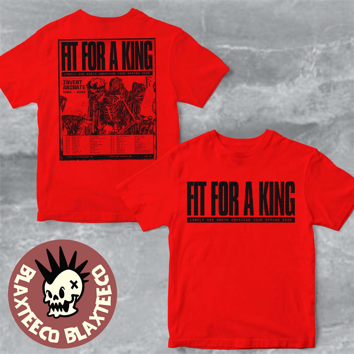 Fit For A King Lonely God North America Tour Spring 2026 Schedule Dates Two Sided T-Shirt Unisex T-shirt, Sweatshirt, Hoodie, Long Sleeve Tee - T-Shirt, Sweatshirt, Hoodie