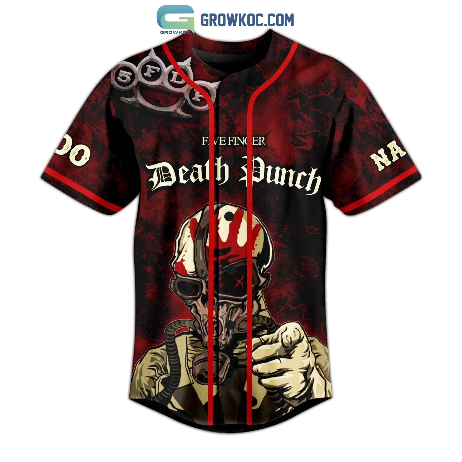 Five Finger Death Punch Personalized Baseball Jersey baseball jersey product view 2