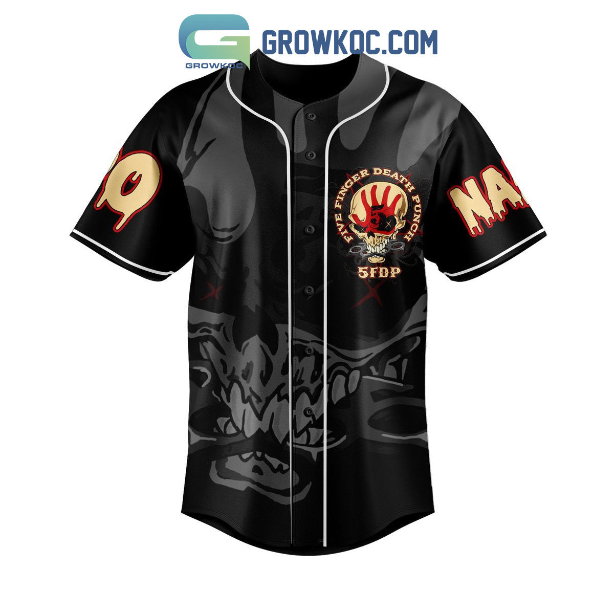 Five Finger Death Punch There’s A Demon Inside Just Like Jekyll And Hyde Personalized Baseball Jersey baseball jersey product view 2