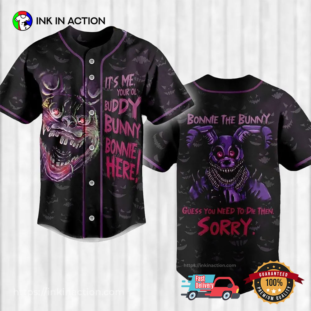 Five Night At Freddy Baseball Jersey baseball jersey product view 1