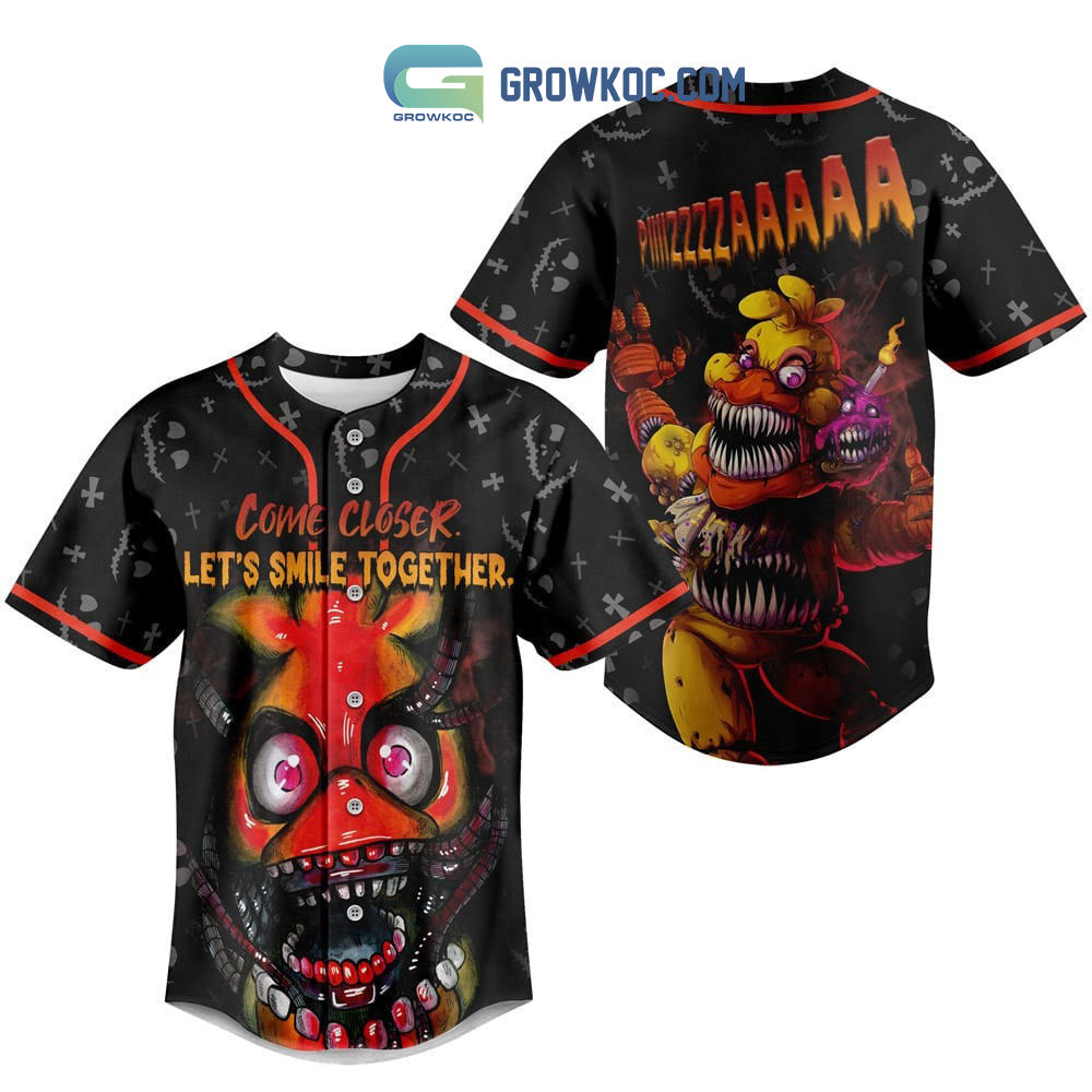 Five Night At Freddy Come Closer Let’s Smile Together Baseball Jersey baseball jersey product view 1