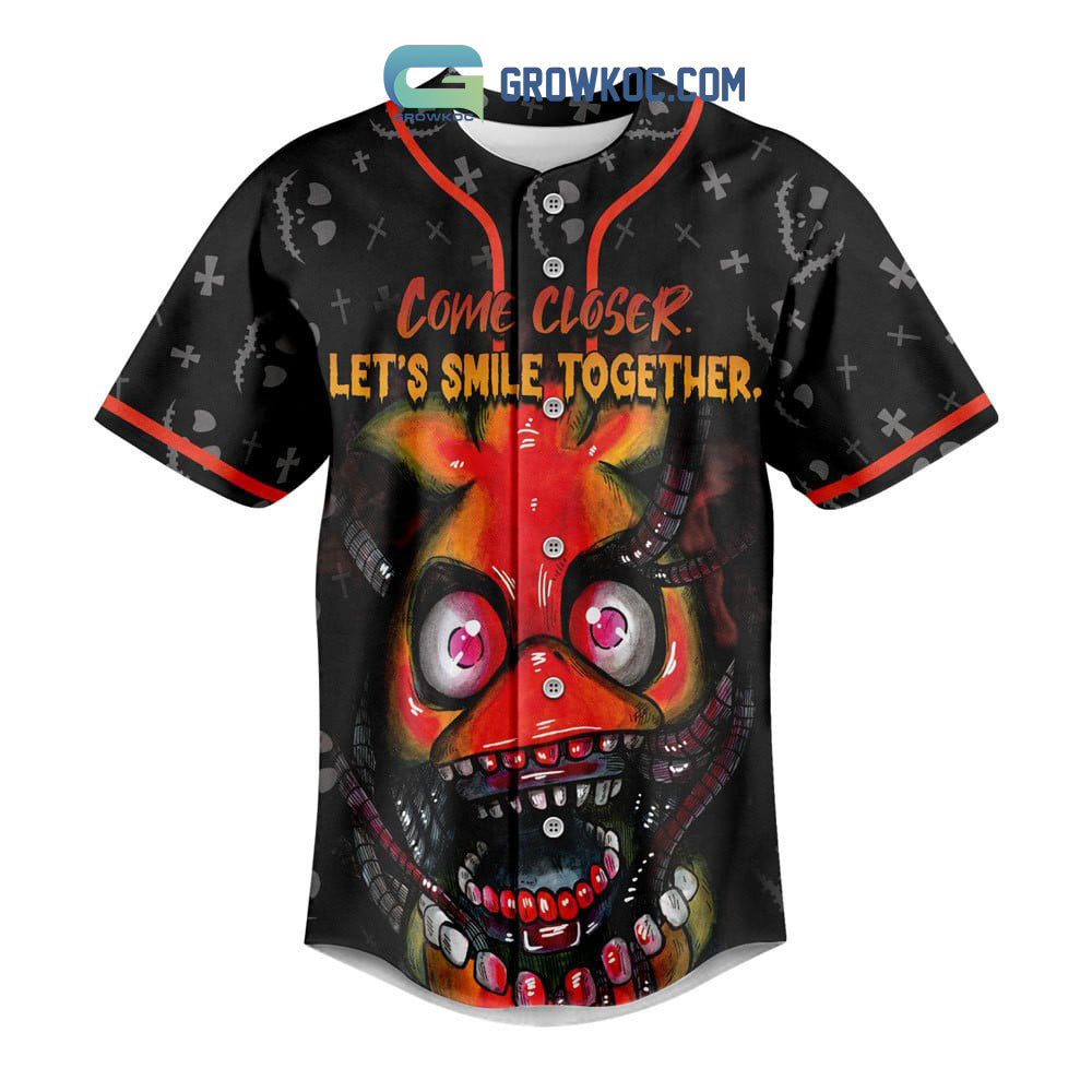 Five Night At Freddy Come Closer Let’s Smile Together Baseball Jersey baseball jersey product view 2