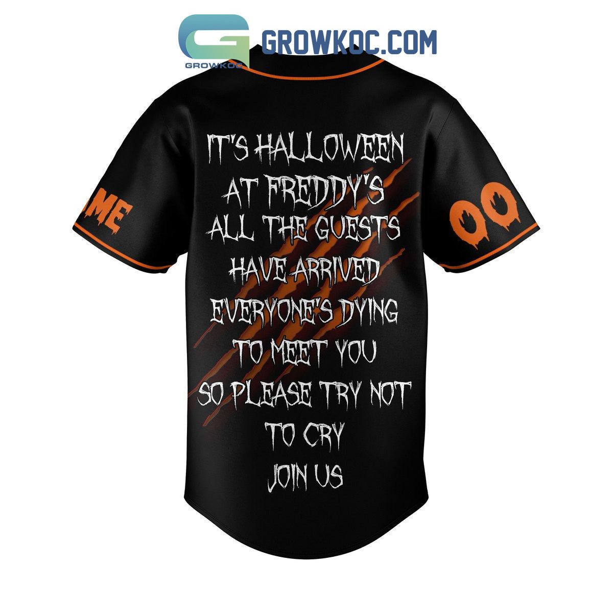 Five Night At Freddy’s It’s Halloween Personalized Baseball Jersey baseball jersey product view 3