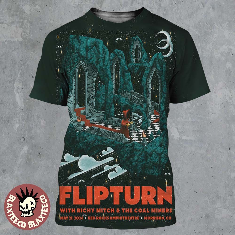 Flipturn Morrison Colorado 2026 Event Poster At Red Rocks Amphitheatre On May 21 2026 All Over Print Shirt - T-Shirt, Sweatshirt, Hoodie