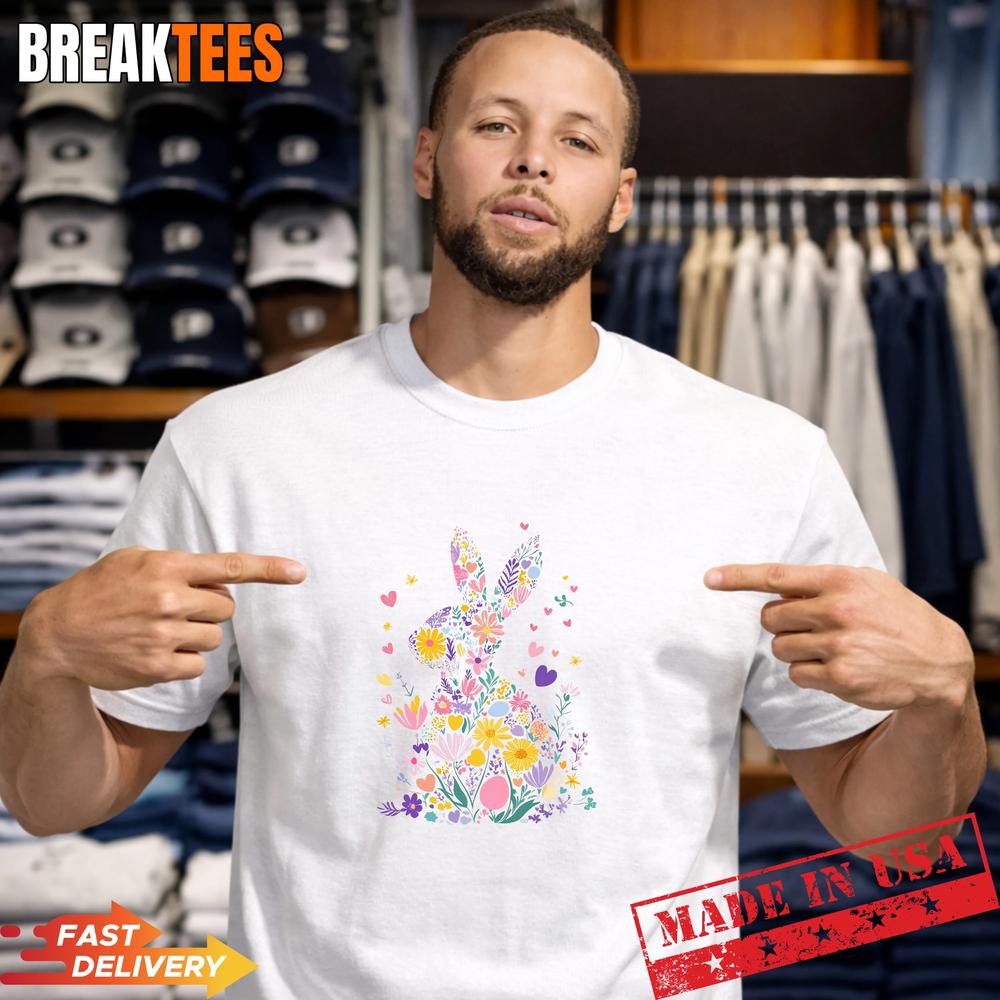 Floral Bunny Rabbit Easter T-shirt Unisex T-shirt, Sweatshirt, Hoodie, Long Sleeve Tee - T-Shirt, Sweatshirt, Hoodie