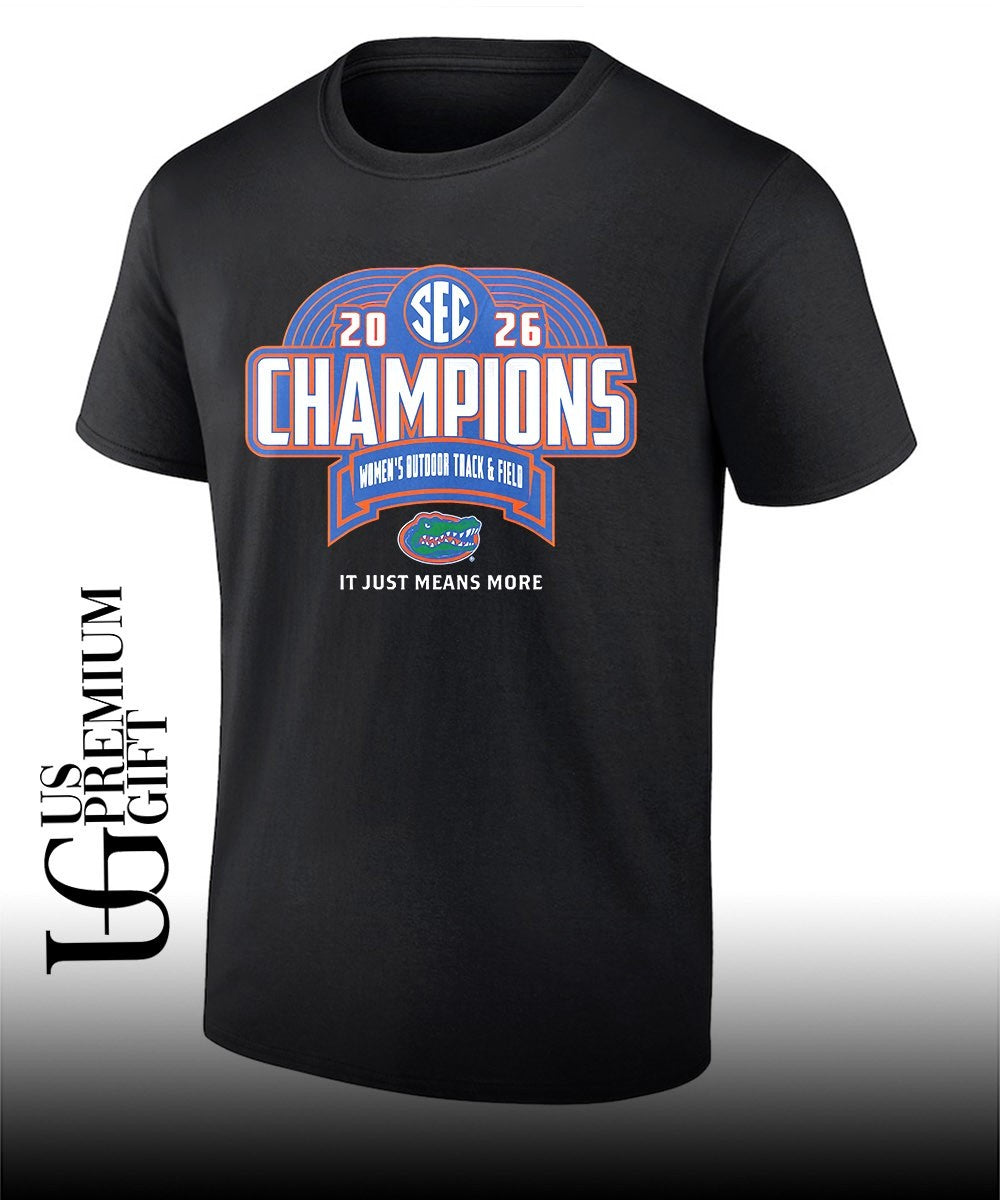 Florida Gators 2026 SEC Womens Outdoor Track & Field Champions logo shirt Unisex T-shirt, Sweatshirt, Hoodie, Long Sleeve Tee - T-Shirt, Sweatshirt, Hoodie