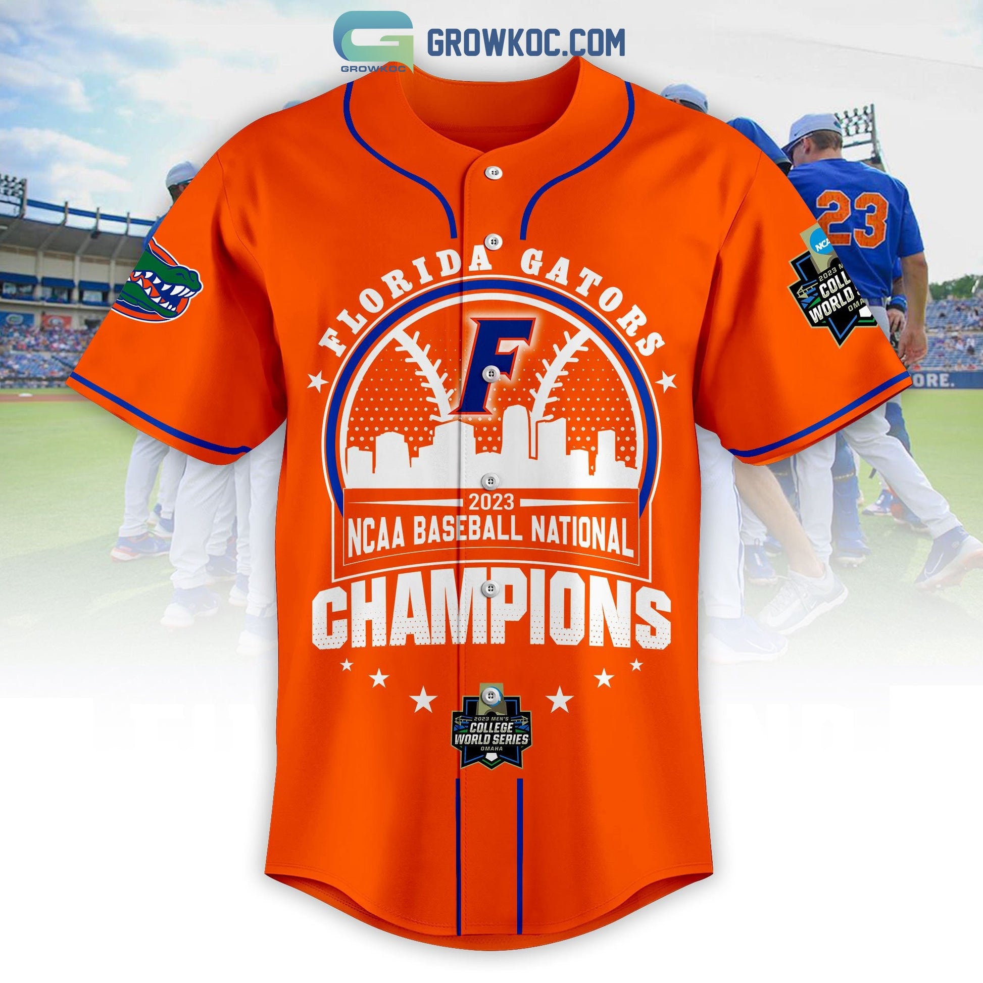 Florida Gators College World Series Champions 2023 Baseball Jersey baseball jersey product view 3