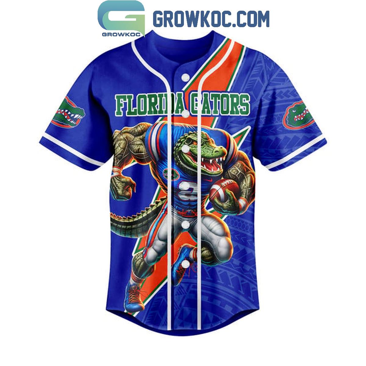 Florida Gators Die Hard Fan Forever Personalized Baseball Jersey baseball jersey product view 2