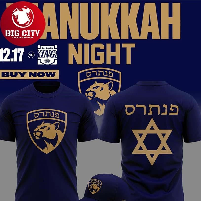 Florida Panthers Hanukkah Night 2025-2026 Two Sided Shirt Unisex T-shirt, Sweatshirt, Hoodie, Long Sleeve Tee - T-Shirt, Sweatshirt, Hoodie