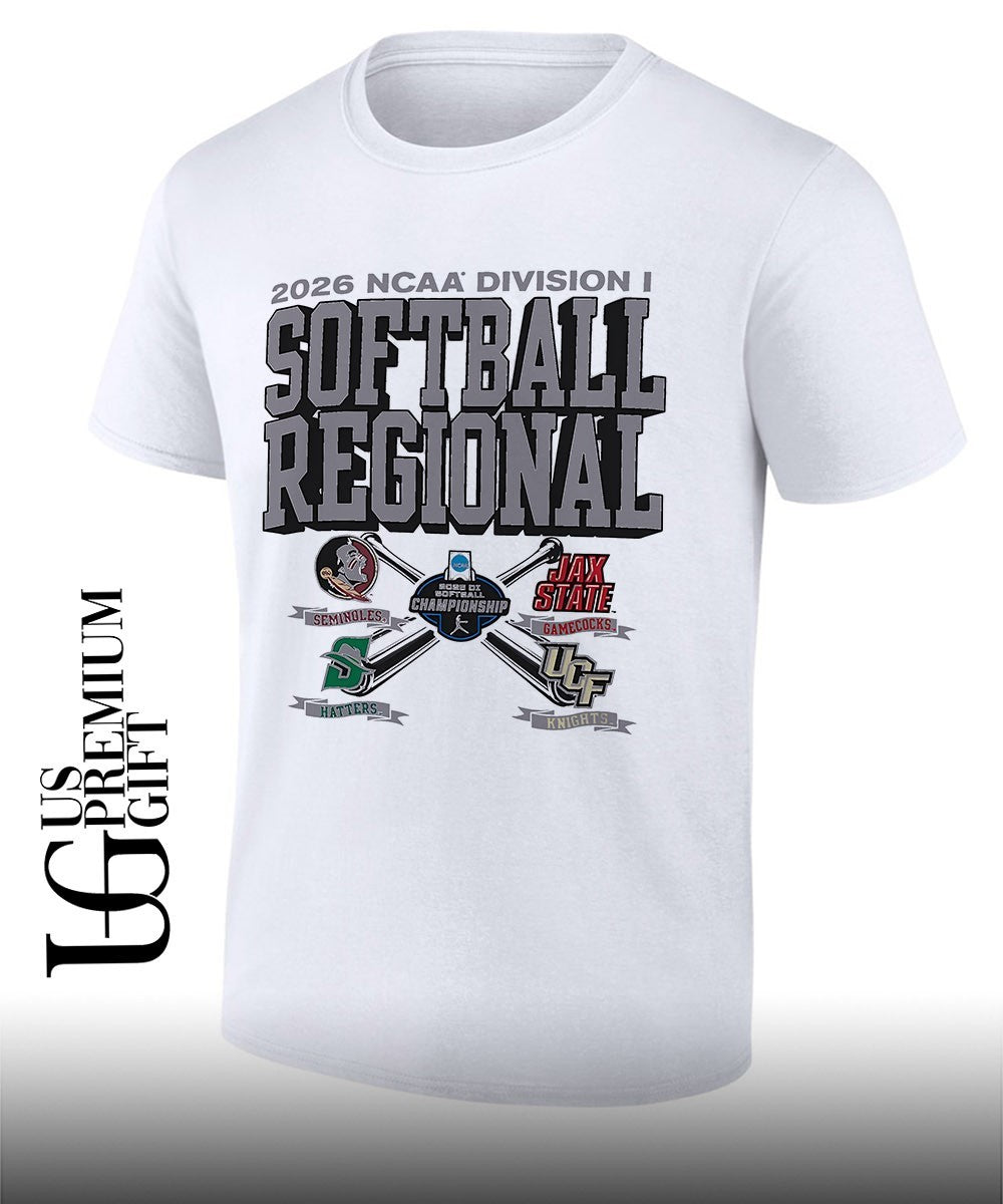 Florida State Seminoles and Jacksonville State Gamecocks and Stetson Hatters and UCF Knights 2026 NCAA Division I Softball Regional logo shirt - T-Shirt, Sweatshirt, Hoodie