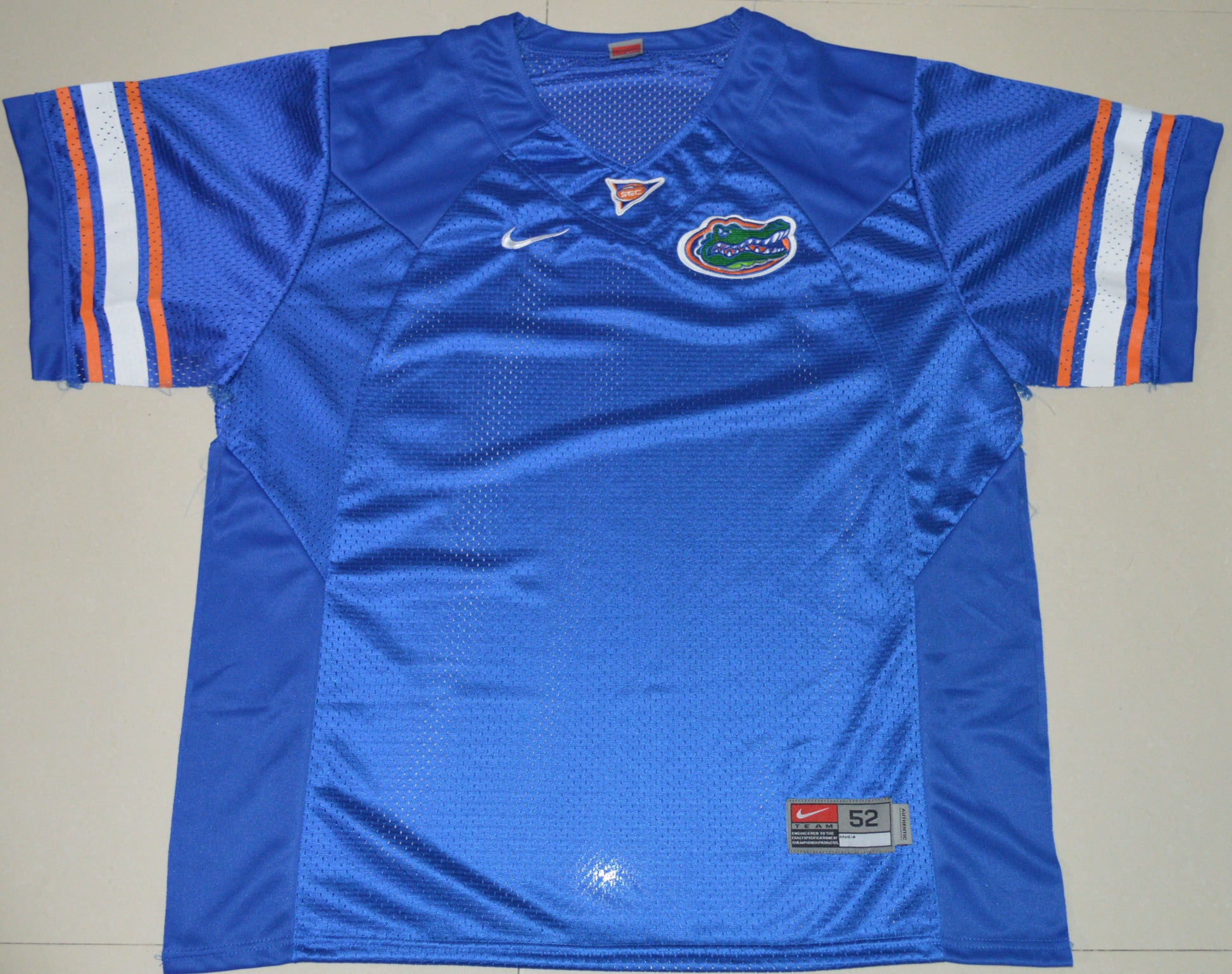 Florida Blank Blue Front College Football Jersey football jersey product view 1