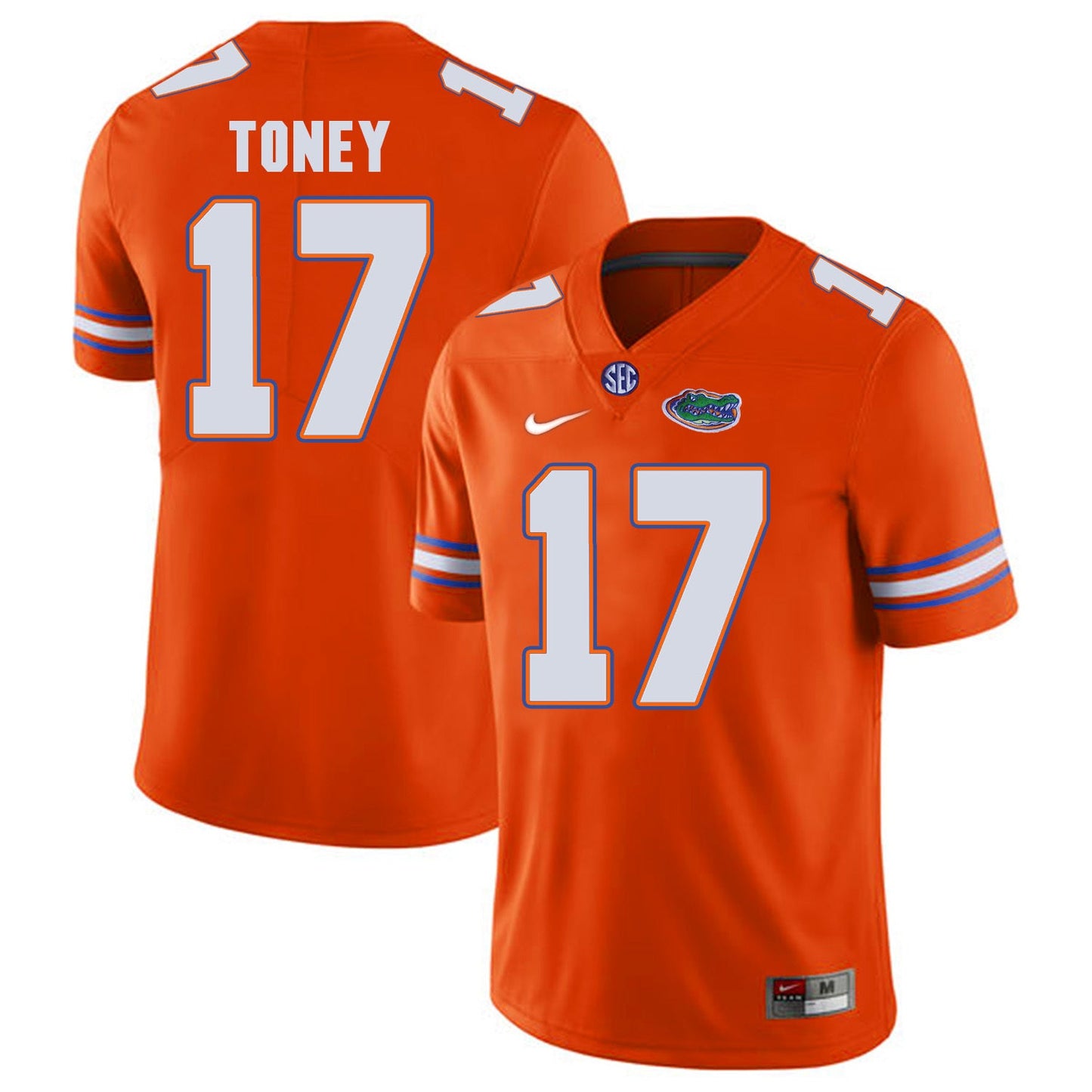 Florida Gators Kadarius Toney 17 Orange College Football Jersey football jersey product view 1