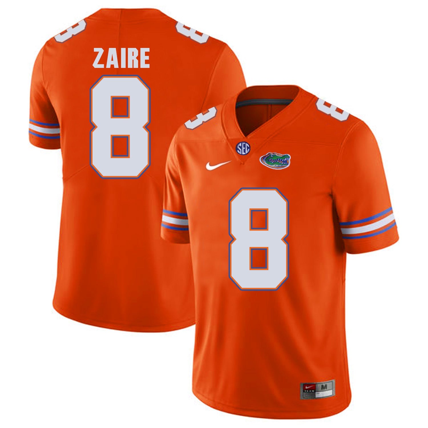 Florida Gators Malik Zaire 8 Orange College Football Jersey football jersey product view 1