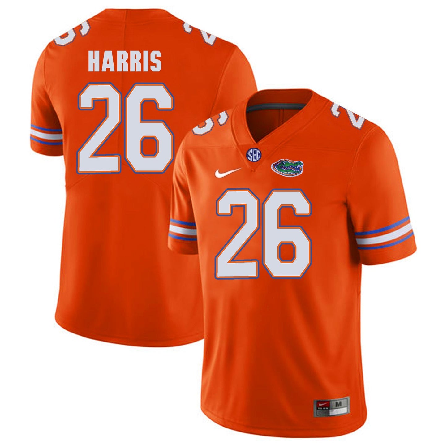 Florida Gators Marcell Harris 26 Orange College Football Jersey football jersey product view 1
