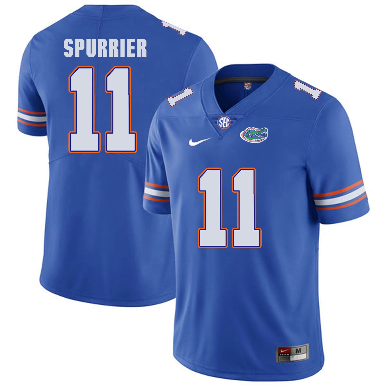 Florida Gators SPURRIER 11 Blue College Football Jersey football jersey product view 1