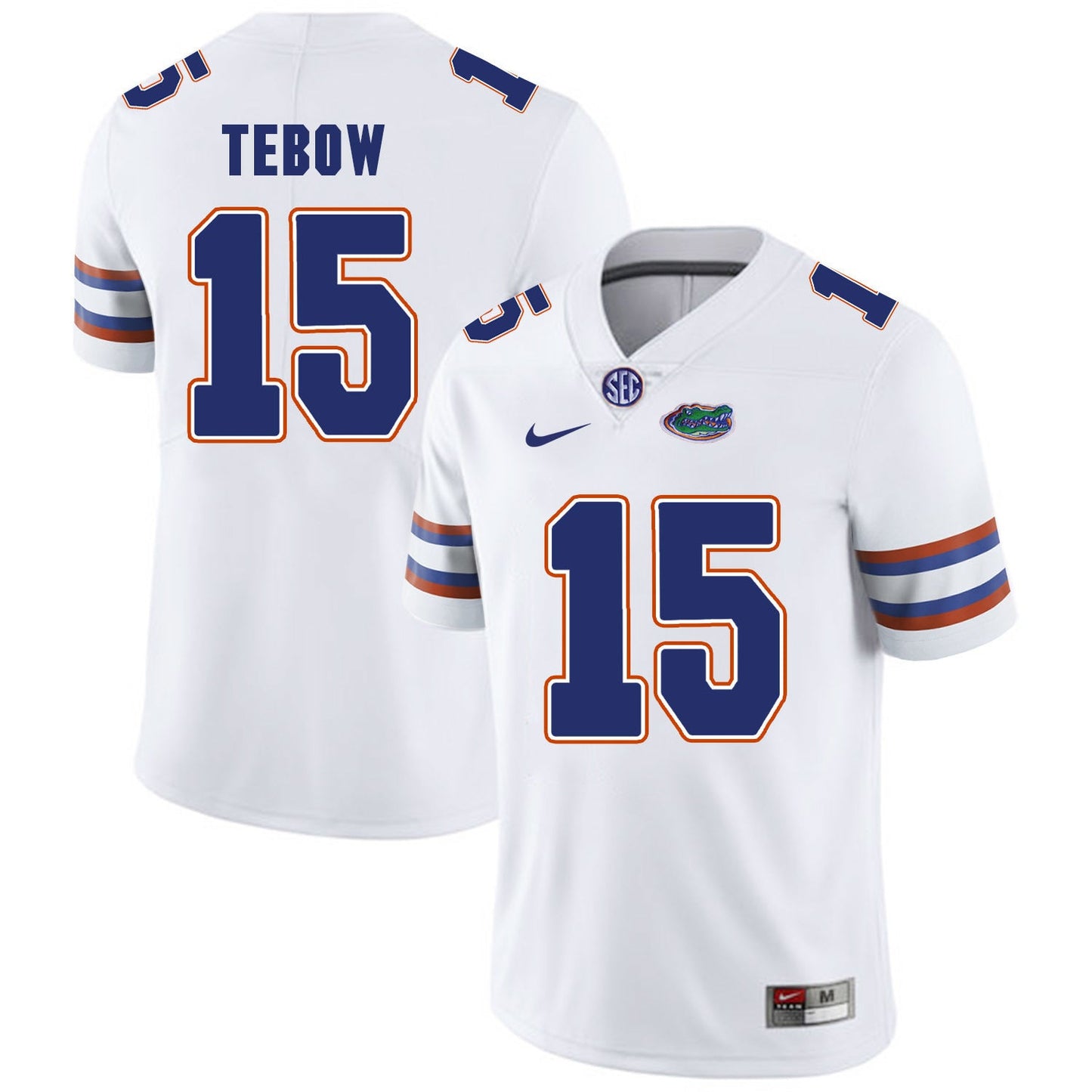 Florida Gators Tim Tebow 15 White College Football Jersey football jersey product view 1