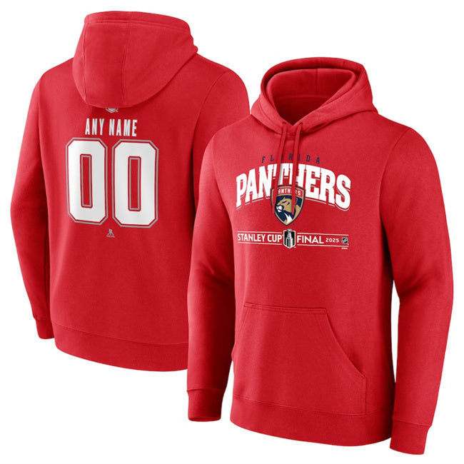 Florida Panthers Red 2025 Stanley Cup Final Custom Pullover Hoodie Hockey Jersey hockey jersey product view 1