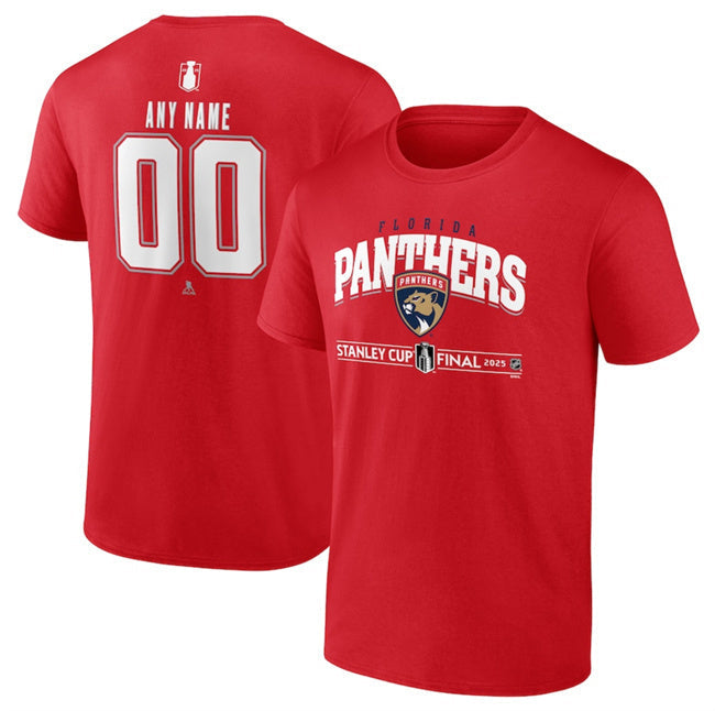 Florida Panthers Red 2025 Stanley Cup Final Custom T-Shirt Hockey Jersey hockey jersey product view 1