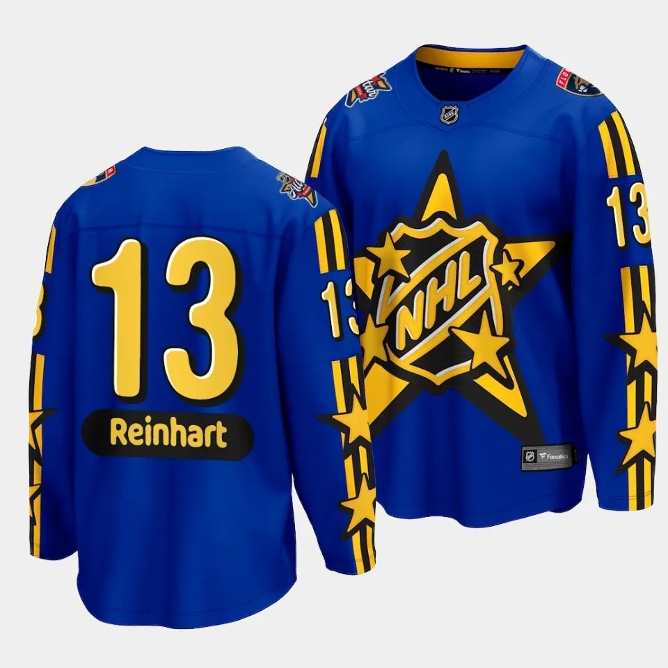 Florida Panthers #13 Sam Reinhart 2024 NHL All-Star Blue Jersey Style 2 Hockey Jersey hockey jersey product view 1