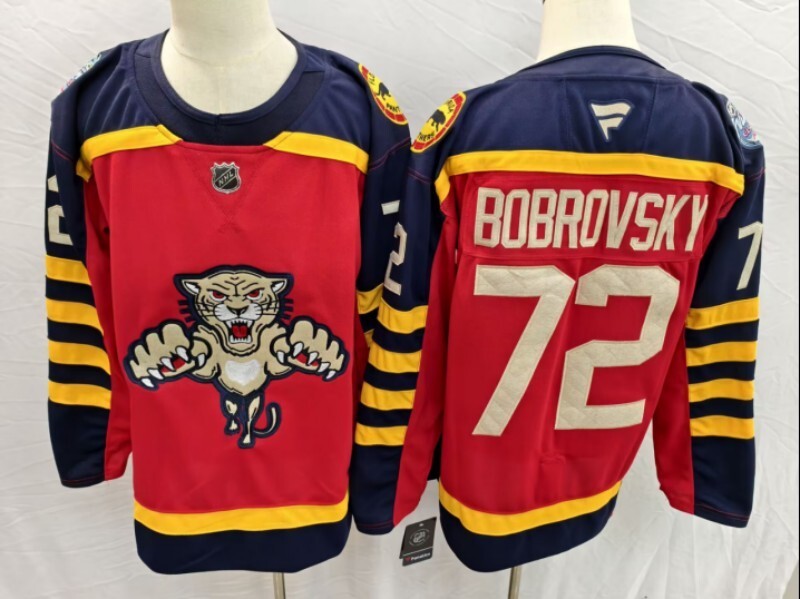 Florida Panthers #72 Sergei Bobrovsky Panthers Style 1 Hockey Jersey hockey jersey product view 1
