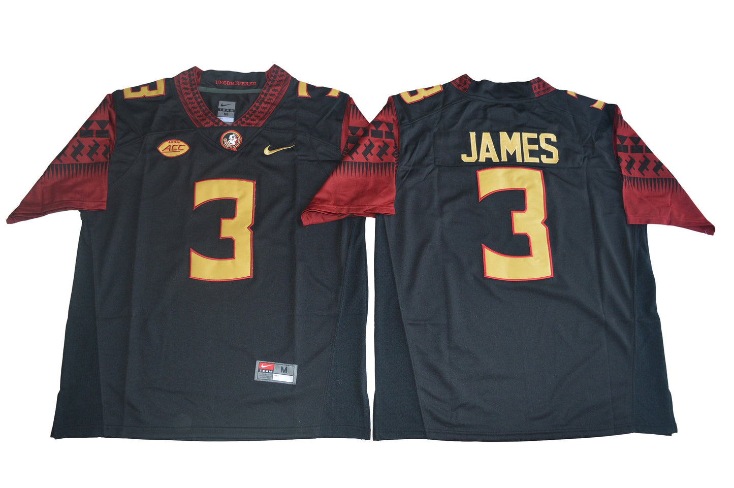 Florida State Seminoles James 3 Black College Football Jersey football jersey product view 1