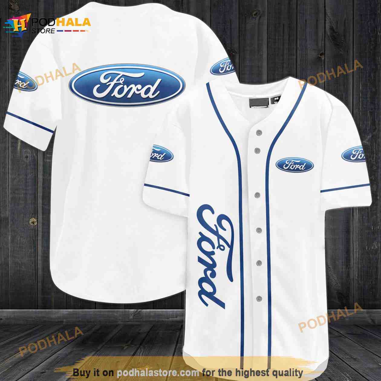 Ford 3D Baseball Jersey baseball jersey product view 1