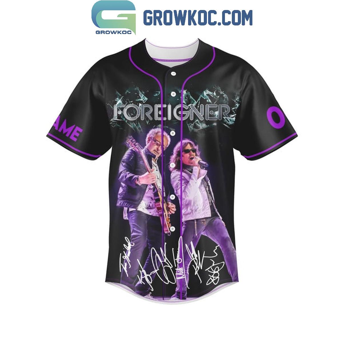 Foreigner The Flames Still Burns 2024 Tour Personalized Baseball Jersey baseball jersey product view 2
