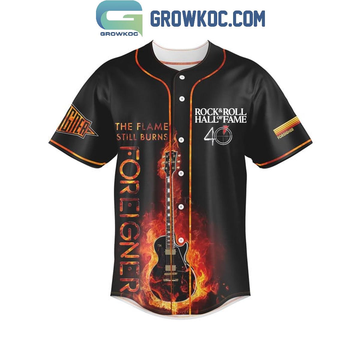Foreigners Double Vision The Flame Still Burns Baseball Jersey baseball jersey product view 2