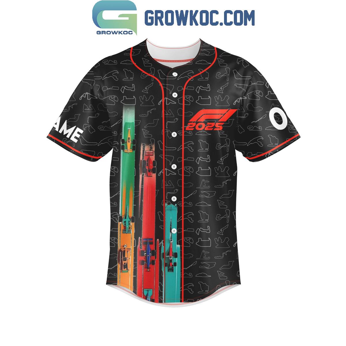 Formula 1 2025 It’s Lights Out And Away We Go Personalized Baseball Jersey baseball jersey product view 2