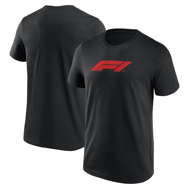 Formula 1 Essentials Primary Logo Graphic Black T-Shirt Football Jersey football jersey product view 1