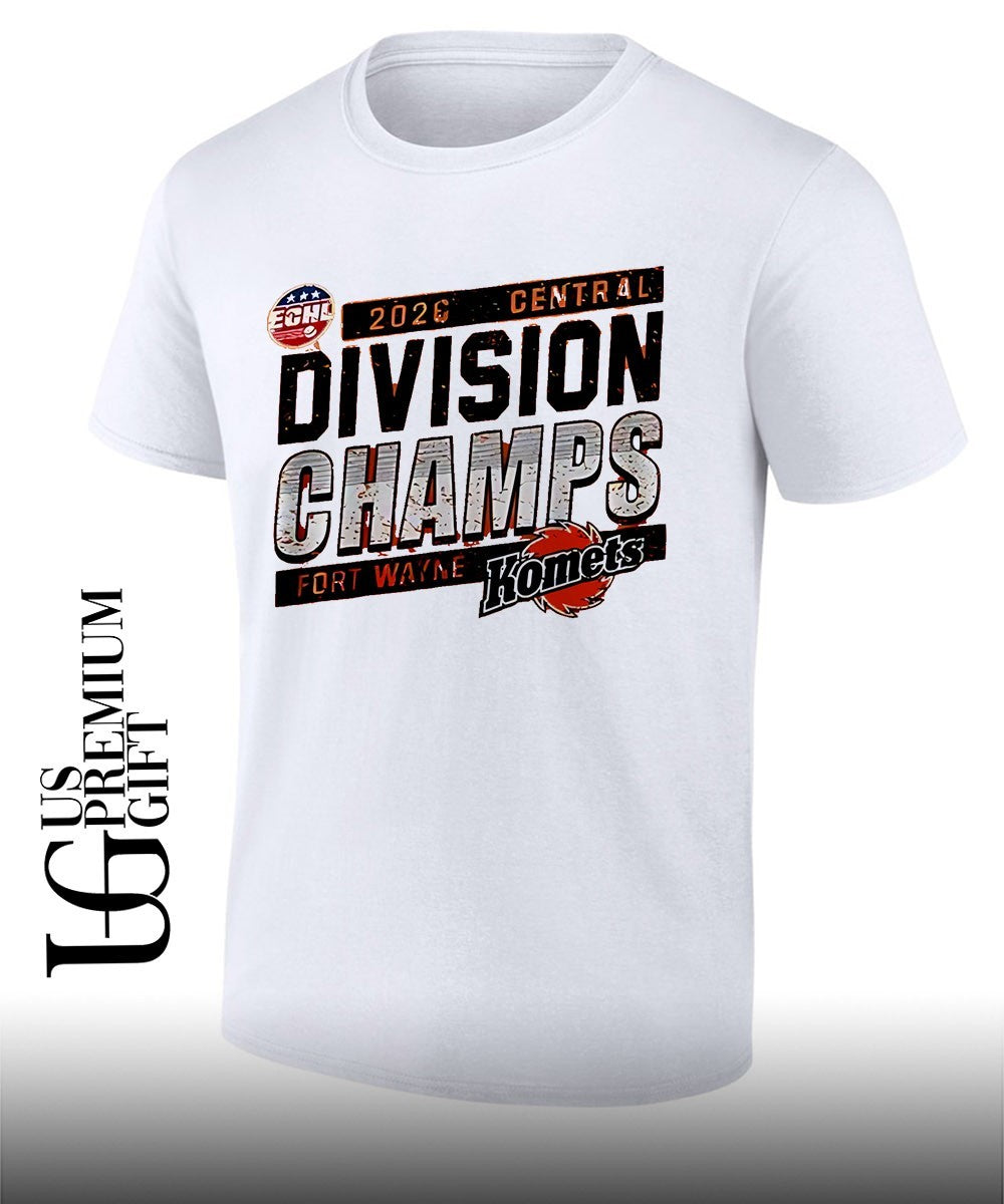 Fort Wayne Komets Division Champions 2026 shirt Unisex T-shirt, Sweatshirt, Hoodie, Long Sleeve Tee - T-Shirt, Sweatshirt, Hoodie
