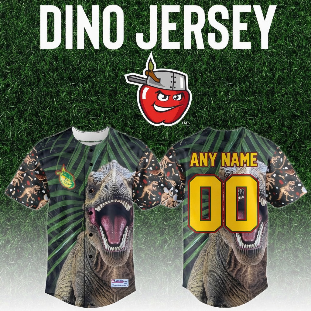 Fort Wayne TinCaps 2026 Dino Custom Baseball Jersey Unisex T-shirt, Sweatshirt, Hoodie, Long Sleeve Tee - T-Shirt, Sweatshirt, Hoodie