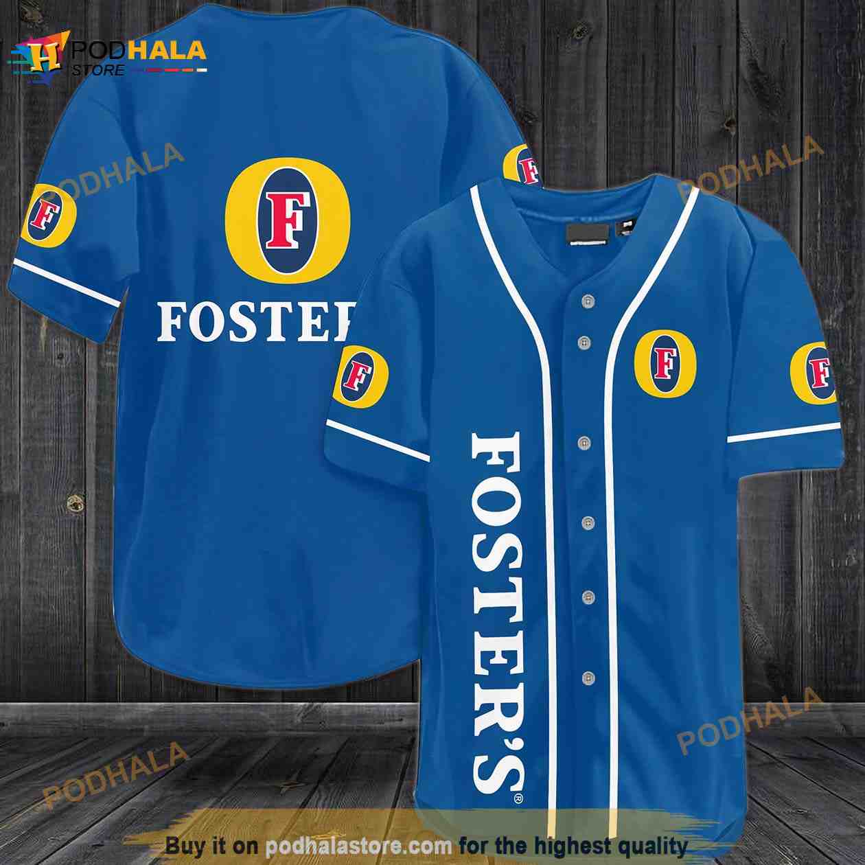 Foster’s Beer 3D Baseball Jersey baseball jersey product view 1