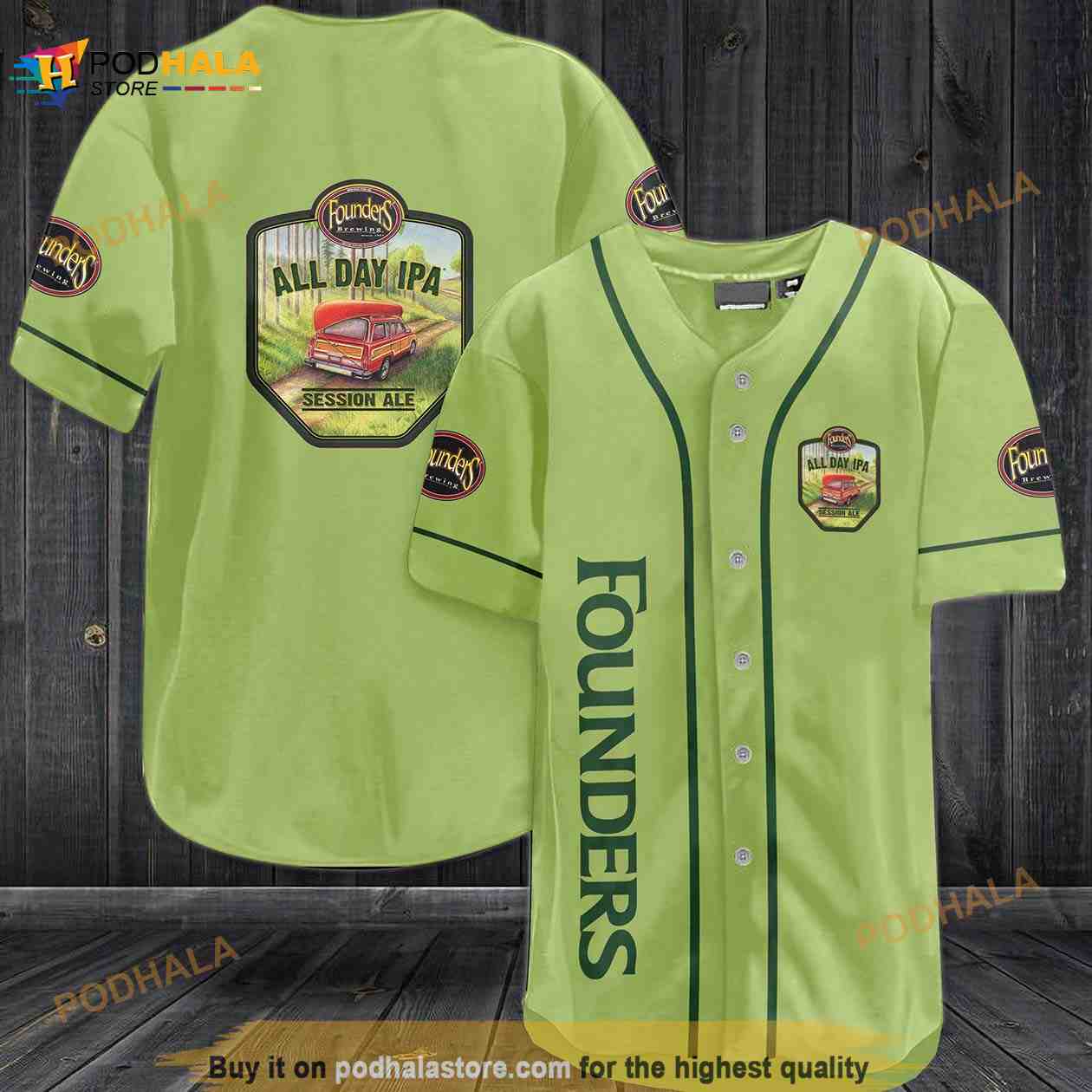 Founders Beer 3D Baseball Jersey baseball jersey product view 1