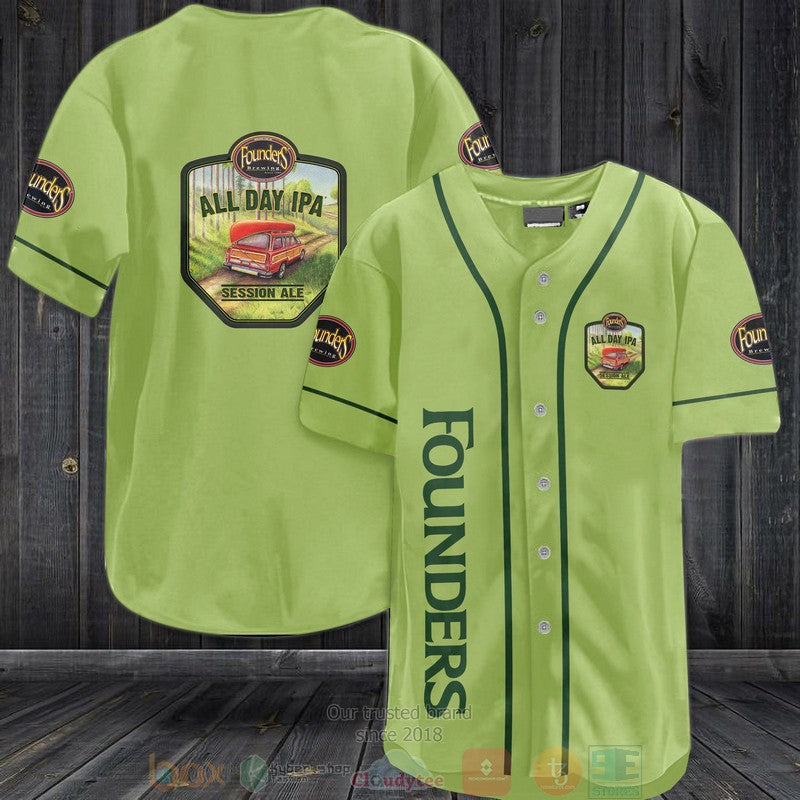 Founders All Day IPA Brewing Baseball shirt baseball jersey product view 1