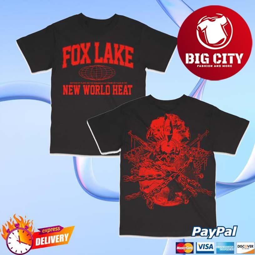 Fox Lake New World Heat Varsity Two Sided Shirt Unisex T-shirt, Sweatshirt, Hoodie, Long Sleeve Tee - T-Shirt, Sweatshirt, Hoodie