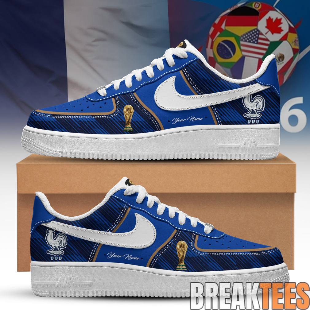 France National Team World Cup 2026 Custom Air Force 1 Shoes Unisex T-shirt, Sweatshirt, Hoodie, Long Sleeve Tee - T-Shirt, Sweatshirt, Hoodie