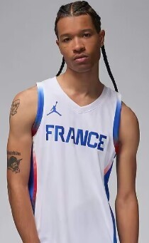 France 24 White Basketball Jersey basketball jersey product view 1