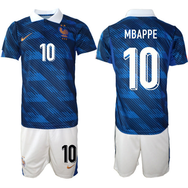 France #10 Mbappé Navy 2026 Home Soccer Jersey Suit sports jersey product view 1