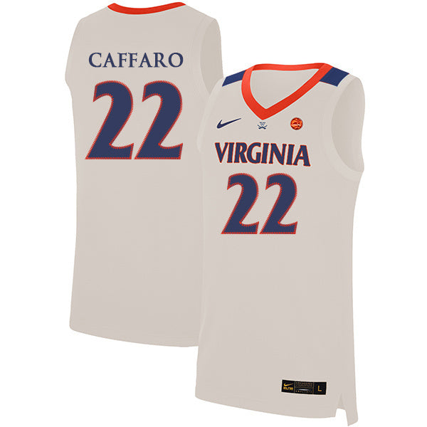 Francisco Caffaro 22 White College Football Jersey football jersey product view 1