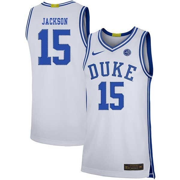Frank Jackson 15 White College Football Jersey football jersey product view 1