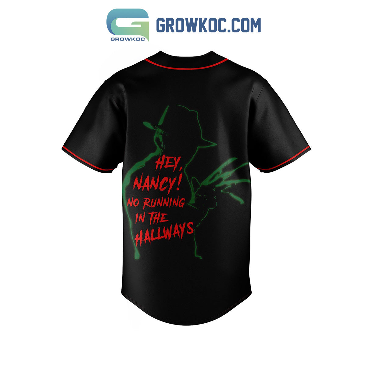 Fred Nightmare On Elm Street Jack Skellington Custom Baseball Jersey baseball jersey product view 3
