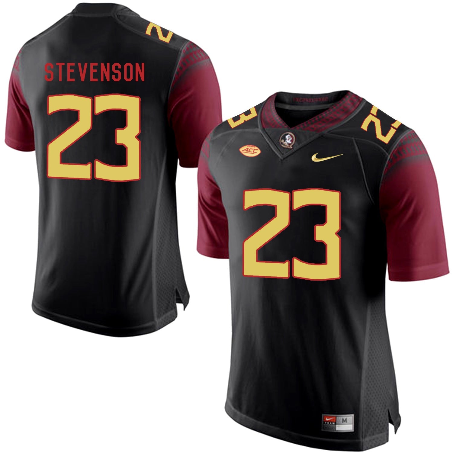 Freddie Stevenson 23 Black College Football Jersey football jersey product view 1