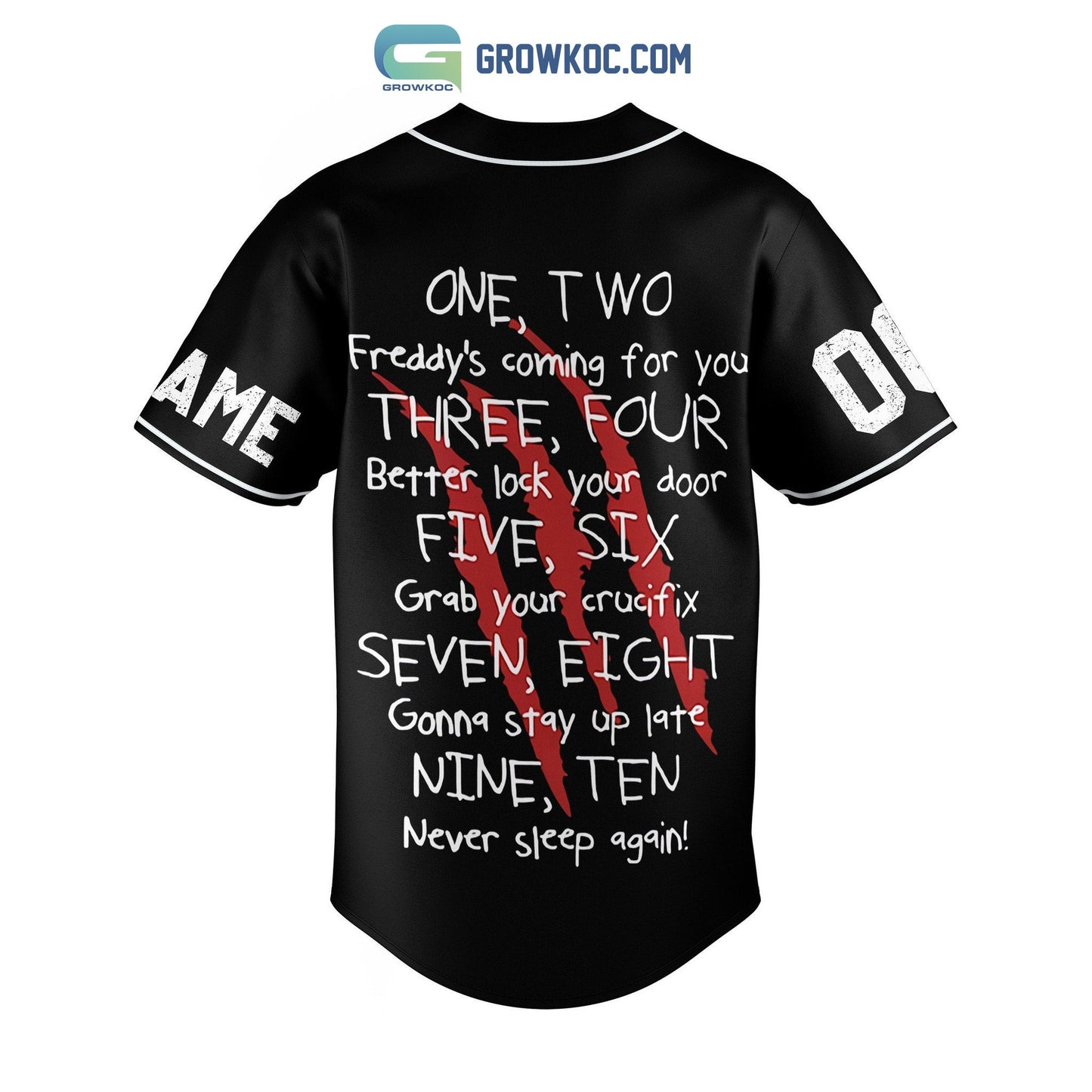 Freddy Fazbear’s Pizza I Survived Five Nights At Freddy’s Where Fantasy And Fun Personalized Baseball Jersey baseball jersey product view 3