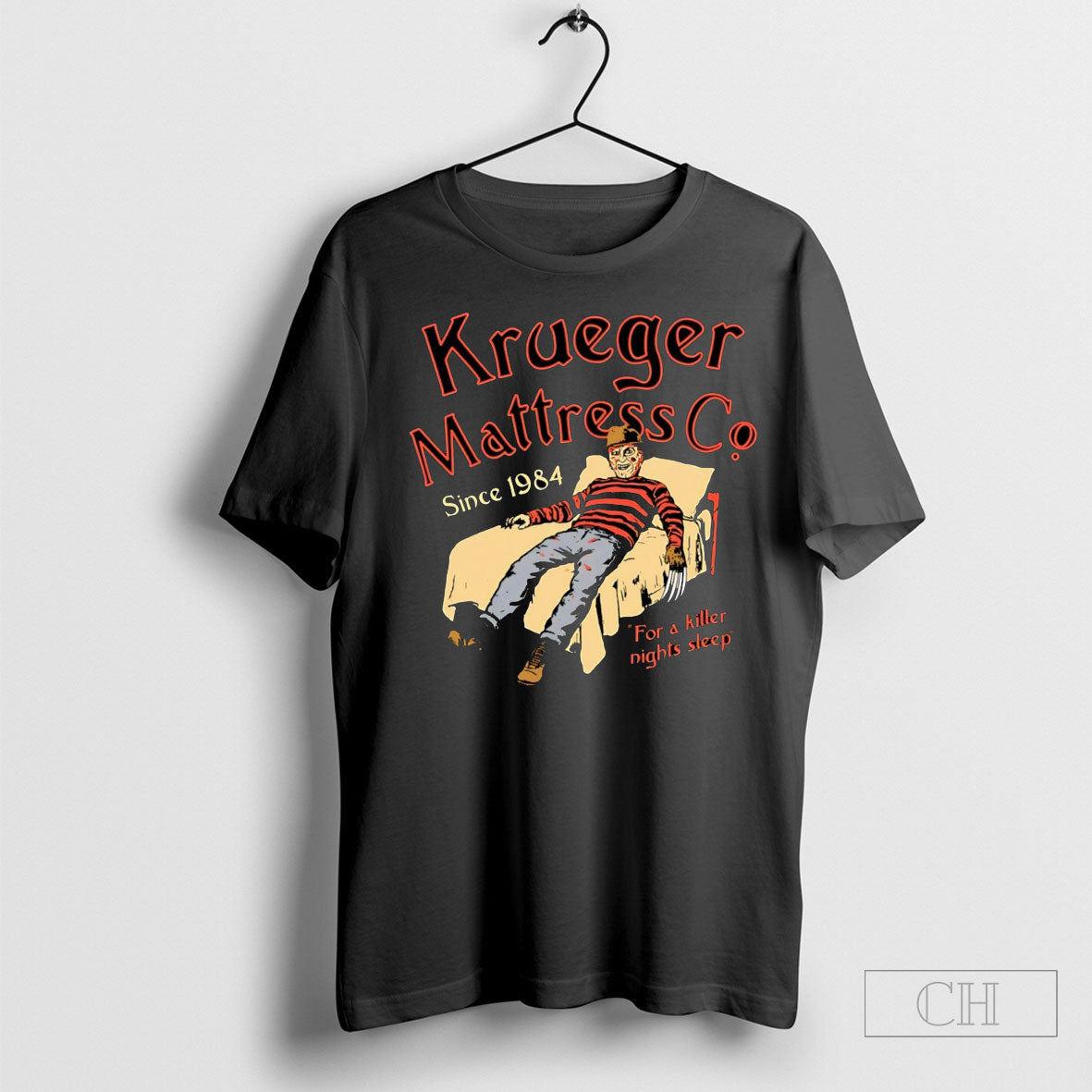 Freddy Krueger Krueger Mattress For A Killer Nights Sleep Since 1984 Shirt Tee Unisex T-shirt, Sweatshirt, Hoodie, Long Sleeve Tee - T-Shirt, Sweatshirt, Hoodie