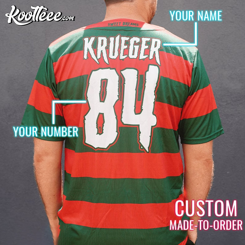 Freddy Krueger Nightmare On Elm Street Horror Custom Baseball Jersey baseball jersey product view 3