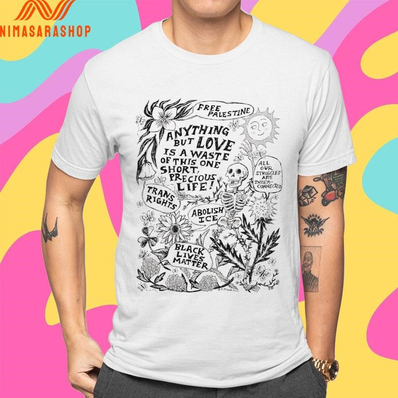 Free Palestine Anything But Love Is A Waste Of This - Adult & Kids T-Shirts, Sweatshirts & Hoodies apparel design preview 4