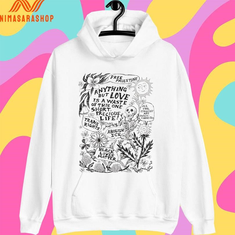 Free Palestine Anything But Love Is A Waste Of This - Adult & Kids T-Shirts, Sweatshirts & Hoodies apparel design preview 2