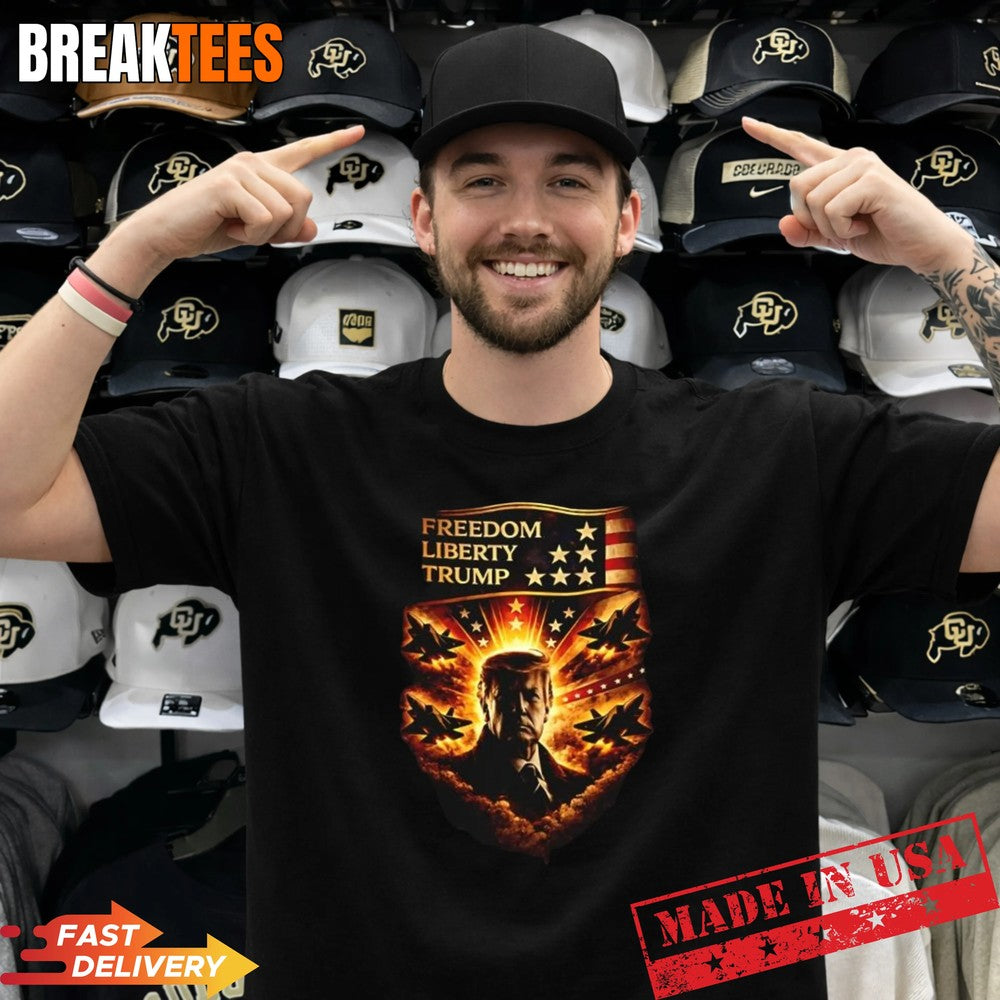 Freedom Liberty Trump T-Shirt Unisex T-shirt, Sweatshirt, Hoodie, Long Sleeve Tee - T-Shirt, Sweatshirt, Hoodie